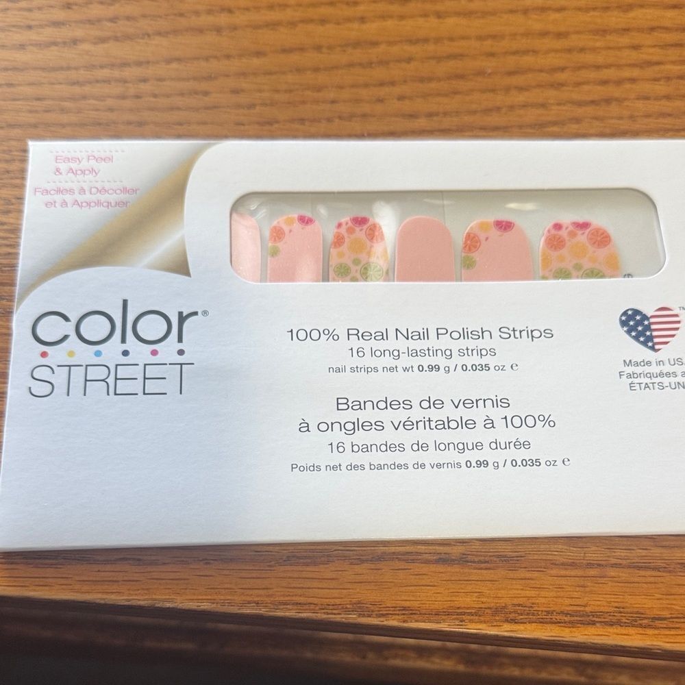 Color Street Pink and and lovely fruit Strips